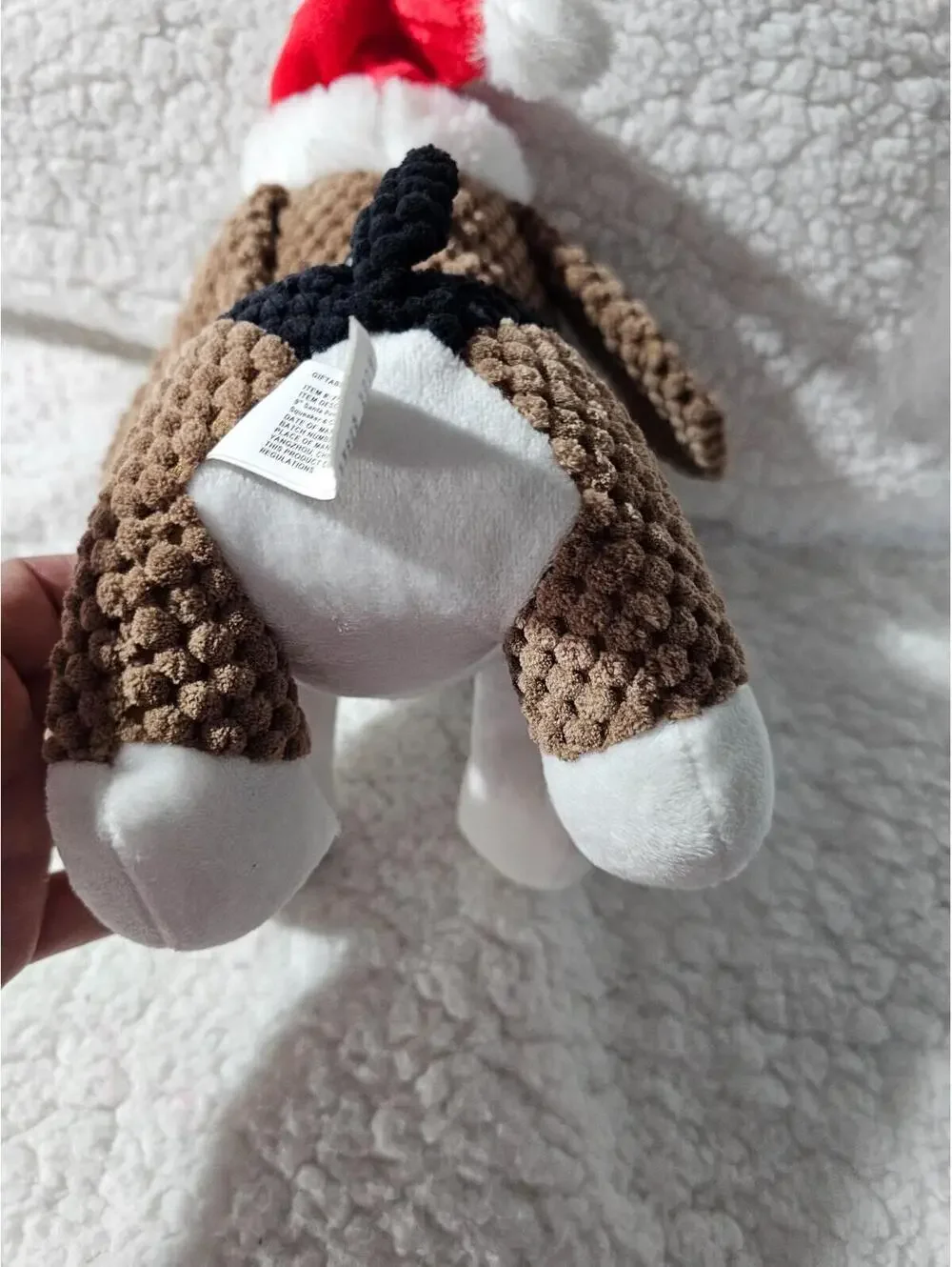 Giftable World Christmas Dog Plush Crinkle Squeak Toy So Cute 9